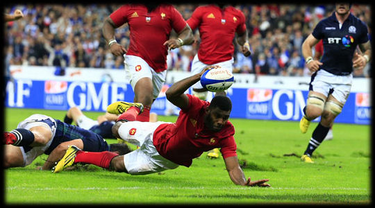 France v Scotland Nakaitaci try 